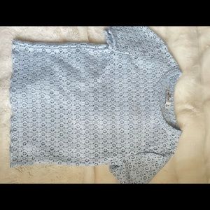 Baby blue spring blouse